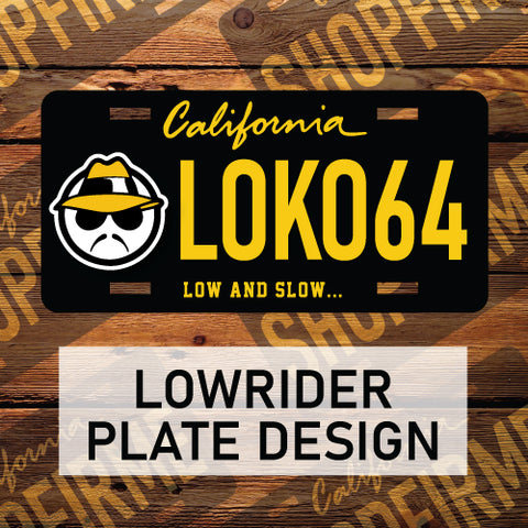 Lowrider Style Plate