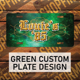 Green Lowrider Style Plate