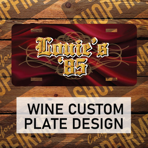 Wine Lowrider Style Plate