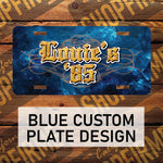 Blue Lowrider Style Plate