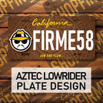 Aztec Lowrider Style Plate