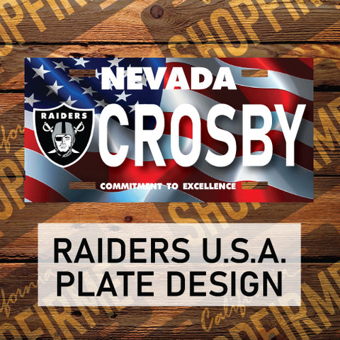 Raiders U.S.A. Style Plate