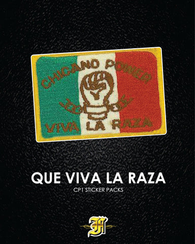 CHICANO POWER - Viva La Raza Patch Sticker